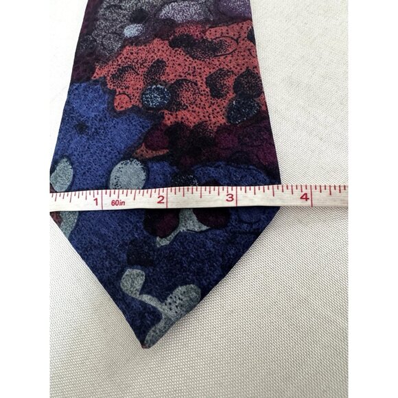 Vintage Gino Pompeii Mens Set Lot Of 2 Silk Ties Art Deco 80s Abstract Designer - Picture 5 of 7